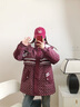 鴨鴨中長(zhǎng)款羽絨服女士2025年冬季新款時(shí)尚保暖韓版收腰顯瘦派克服外套 黑色 M 曬單實(shí)拍圖