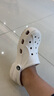 crocs卡駱馳貝雅兒童洞洞鞋男女童戶外包頭沙灘鞋拖鞋/207013/207012 白色-100 35 (215mm) 曬單實拍圖