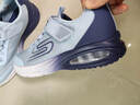 Skechers斯凱奇風(fēng)豹跑鞋兒童網(wǎng)面氣墊緩震休閑鞋男女童跑步鞋405316L 男款/淺藍(lán)色/海軍藍(lán)色/LBNV 37 曬單實(shí)拍圖