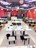 朗贊定制飯店餐廳長(cháng)方形商用桌子甜品店小吃店奶茶餐飲店快餐桌椅組合 原木色60*60*75高 曬單實(shí)拍圖