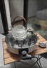 原始人圍爐煮茶電碳兩用電爐烤火爐套裝器具全套電燒烤爐家用圍聚烤肉爐 奶油白【5斤碳+煎盤+烤網(wǎng)】+包 曬單實拍圖