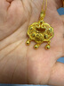 卡鉑亞 古法黃金長命鎖包吊墜 足金999福字平安鎖項(xiàng)鏈掛墜配繩寶寶金鎖 7.80克 高2.7cm 寬2cm 曬單實(shí)拍圖