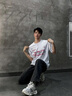 Tcellars運(yùn)動(dòng)鞋官方正品男鞋子2025夏季新款厚底透氣老爹鞋子情侶休閑鞋子 復(fù)古白涂鴉 41 曬單實(shí)拍圖