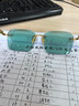 晶貢 高檔帝王墨綠水晶眼鏡男 石頭眼鏡 太陽鏡精選東海水晶原石 曬單實拍圖