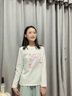MJ STYLE純棉長袖T恤打底衫女2025早秋女裝新款甜美簡約親膚舒適內(nèi)搭上衣 曬單實(shí)拍圖