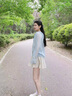 lagogo拉谷谷2025年新款輕盈顯白連帽遮陽開衫女OAMM834WH8 藍(lán)色 M 曬單實(shí)拍圖
