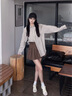 CAMILA KSENIA德訓(xùn)鞋女士2025新款夏季小白鞋平底防滑耐磨阿甘女鞋運動休閑鞋子 米白色 37 曬單實拍圖