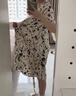 拉倫菲韻意式高端品牌重磅真絲連衣裙女2025夏季新款氣質(zhì)收腰桑蠶絲碎花裙 米色（真絲桑蠶絲系列） 2XL 【120-130斤】 曬單實拍圖