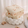 棉加加（Cotton++）豆豆毯嬰兒睡覺(jué)小被子薄款夏季純棉紗布蓋被寶寶空調被新生兒蓋毯 胖胖熊安撫豆豆絨+純棉紗雙面用 110*100cm 曬單實(shí)拍圖