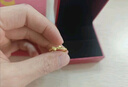 中國黃金足金999時尚蝴蝶結緞帶黃金戒指送女友老婆情人節(jié)禮物復購補貼 緞帶戒指-金重約2g 曬單實拍圖