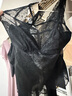 音兒（YINER）內衣「明星同款」蝴蝶蕾絲美背吊帶背心女內搭帶胸墊無(wú)鋼圈 黑色（長(cháng)款） XL 曬單實(shí)拍圖