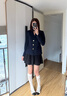 TOMMY HILFIGER25新款秋冬女裝商務休閑學院徽章刺繡翻領修身西裝外套46660 藏青色C1G XS 32 曬單實拍圖