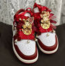 耐克球鞋定制Nike Air Jordan 1AJ1婚鞋秀禾 國風(fēng)手繪 低幫女子籃球鞋 鳳求凰 37.5 支持鑒定 假一賠三 曬單實(shí)拍圖