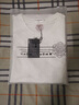 花花公子國潮麒麟刺繡短袖t恤男夏季復(fù)古潮牌五分袖衣服寬松高街男生體恤 白色 3XL 150-170斤 曬單實拍圖