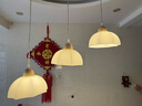 鹿屋餐廳吊燈北歐實(shí)木三頭餐廳燈簡約現(xiàn)代木藝日式臥室床頭燈2025年 3頭長盤【55CM】三色 曬單實(shí)拍圖