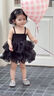 WVD國際品牌女童夏季蓬蓬紗裙公主連衣裙吊帶洋氣嬰兒周歲禮服夏裝 黑色 80 cm 曬單實(shí)拍圖