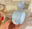WOIBABY適配貝親直飲吸管奶瓶配件學飲吸管水杯蓋寬口徑手柄三代通用 藍色（12個月+）吸管彈力杯蓋+手提繩 曬單實拍圖