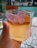 暢印粉色蝴蝶玻璃杯ins高級感喝水杯子啤酒杯家用果汁杯冷飲杯扭扭杯 粉色蝴蝶透明褶皺杯-2個裝 【200ML】 曬單實拍圖