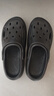 名創(chuàng)優(yōu)品（MINISO）洞洞鞋男士夏季外穿防滑厚底eva踩屎感涼鞋防臭海邊沙灘包頭拖鞋 曬單實拍圖