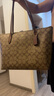 蔻馳（COACH）【官方授權(quán)店】奢侈品女包ZIP30系列托特包單肩手提包送女友禮物 4455IME74卡其棕色配色 曬單實(shí)拍圖