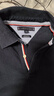 TOMMY HILFIGER【輕柔感】25夏季男裝鑲邊袖口多色短袖/珠地棉撞色翻領(lǐng)POLO 【撞色領(lǐng)口】深藍(lán)色FAP (合身版) M (推薦：135-150斤) 曬單實(shí)拍圖