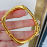 丹裴黃金馬蹄手鐲女足金莫比烏斯手環(huán)金鐲子情人節(jié)520送女朋友禮物 黃金馬蹄手鐲56號(hào)#  約46.63克 曬單實(shí)拍圖