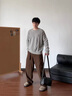 Teenie Weenie Men小熊男裝軟糯保暖絞花舒適溫暖毛衣 灰色 M 曬單實(shí)拍圖