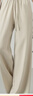 羅蒙【亞麻萊賽爾】天絲休閑褲女夏季薄款2025新款寬松闊腿褲直筒長褲 曬單實(shí)拍圖