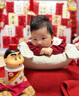 G.DUCKKIDS小黃鴨嬰兒包屁衣春秋長(zhǎng)袖新生兒連體衣女寶寶公主滿月周歲哈衣 酒紅色夏款 加襪子 66cm 尺碼建議0-3個(gè)月8-12斤 曬單實(shí)拍圖