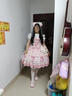 閃動少女（SHANDONGSHAONV）【翻糖蛋糕】Lolita洋裝可愛jsk吊帶連衣裙夏天洛麗塔 粉色jsk吊帶裙+后背蝴蝶結(jié) S建議70-90斤 均碼 曬單實(shí)拍圖