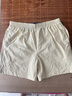 KLDPUS夏季外穿三分短褲純棉男休閑情侶超短四分褲學(xué)生沙灘褲潮 米色 XL 120-135斤 曬單實(shí)拍圖