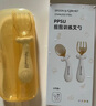 COOKSS兒童勺子寶寶學吃飯PPSU叉勺彎頭嬰兒硅膠短柄訓練輔食勺 曬單實拍圖
