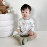 煦凜日本寶寶夏季睡袋紗布透氣嬰兒睡袋薄款睡衣幼兒竹棉涼感睡覺神器 【小兔與鹿】涼感竹棉 73cm【建議身高：73-80cm】 曬單實(shí)拍圖