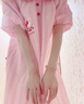 野獸派家居（tbh）三麗鷗Hello Kitty天絲棉家居睡裙四季可外穿長(zhǎng)袖睡衣女 天絲棉短款家居裙 粉紅條紋 XS 曬單實(shí)拍圖