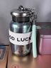 外星精靈ET雙層純鈦保溫水杯2024新款高顏值小巧口袋隨行鈦杯女生可刻字 【一鹿好運】綠/好運300ml 曬單實(shí)拍圖