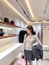 優(yōu)衣依庫女裝時尚長袖T恤女2025新品秋冬季秋衣圓領(lǐng)減齡打底衫 輕奢卡 L 曬單實拍圖