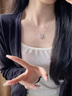 老廟純銀玉髓平安鎖銀項(xiàng)鏈輕奢高級(jí)感鎖骨鏈送女友節(jié)日禮物送長(zhǎng)輩925 【京速達(dá)】玉髓平安鎖 曬單實(shí)拍圖