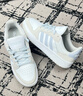 adidas ENTRAP休閑低幫運(yùn)動(dòng)板鞋少年感復(fù)古籃球鞋男女阿迪達(dá)斯   白色/淺藍(lán)/灰色   41 曬單實(shí)拍圖