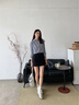 斯凱奇（Skechers）芭蕾德訓鞋2025夏季新款女鞋平底休閑鞋板鞋銀色板鞋低幫185324 曬單實拍圖