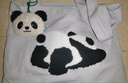 野獸派家居（tbh）野獸派帆布袋PANDA POMPOM熊貓系列手提袋全棉刺繡購物袋 熊貓嘭嘭 PANDA POMPOM 帆布袋 曬單實(shí)拍圖
