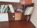 人文成家電腦桌家用書(shū)桌書(shū)柜書(shū)架一體臺式辦公書(shū)桌工作臺臥室寫(xiě)字學(xué)習桌子 【升級書(shū)架款】胡桃色120cm 曬單實(shí)拍圖