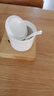 京東京造 燉盅 陶瓷湯碗蒸蛋燕窩輔食碗家用帶蓋贈勺子純白460ml 曬單實拍圖