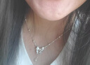 中國黃金（CHINA GOLD）足銀在逃公主項(xiàng)鏈女款立體蝴蝶結(jié)愛心吊墜情人節(jié)生日禮物送女友 【今/次日達(dá)】蝴蝶結(jié)愛心項(xiàng)鏈 曬單實(shí)拍圖