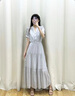 MeetMetro瑪依爾法式連衣裙女2025夏裝襯衫裙設(shè)計(jì)感收腰顯瘦a字裙 淺灰【現(xiàn)貨閃電發(fā)】 S 曬單實(shí)拍圖