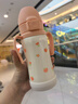 Grosmimi原裝進口格羅咪咪吸管杯嬰兒童保溫杯奶瓶直飲水杯子316不銹鋼粉 曬單實拍圖