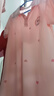 迪士尼女童連衣裙夏薄款女孩夏季裙子愛(ài)莎公主polo裙LX82293粉130 曬單實(shí)拍圖