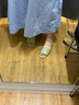 無印良品（MUJI）女式 涼感 寬擺裙 長半身裙女裙子25年夏季 女裝涼感物語BE1VTC5S 薩克森藍條紋 L （165/70A） 曬單實拍圖