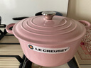 酷彩（Le Creuset）進口琺瑯鍋鑄鐵22/24/26cm圓形鍋湯鍋燜蒸燉煮鍋燉鍋煲湯微壓鍋 【3-5口之家】雪紡粉 24cm 曬單實拍圖
