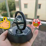 太陽(yáng)能旋轉(zhuǎn)香水汽車(chē)擺件車(chē)載擺飾中控臺(tái)蘋(píng)果心形擺飾車(chē)裝飾用品男 星環(huán)【黑色】1包香片+1瓶5ML精油 曬單實(shí)拍圖