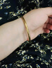 傳奧亮面黃金手鐲實(shí)心9999足金純金手鐲簡(jiǎn)約女款光面手環(huán)黃金鐲子素圈 15.86克（圈口52到62留言） 曬單實(shí)拍圖